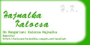 hajnalka kalocsa business card